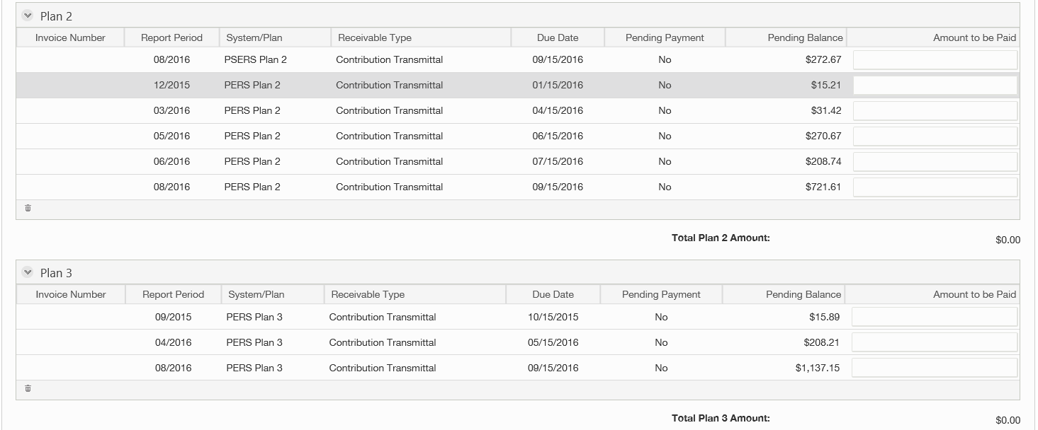 ERA Open Receivables screen showing search results in a list format. 